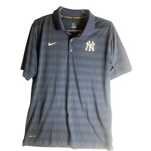 MLB Nike New York Mets Polo Shirt Mens Large Authentic Dri Fit Performance